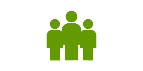 grünes Icon einer Menschengruppe